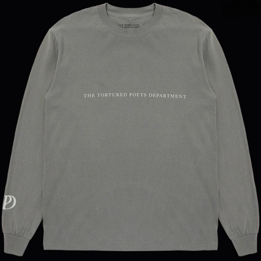 The Tortured Poets Department Gray Long Sleeve Shirt
